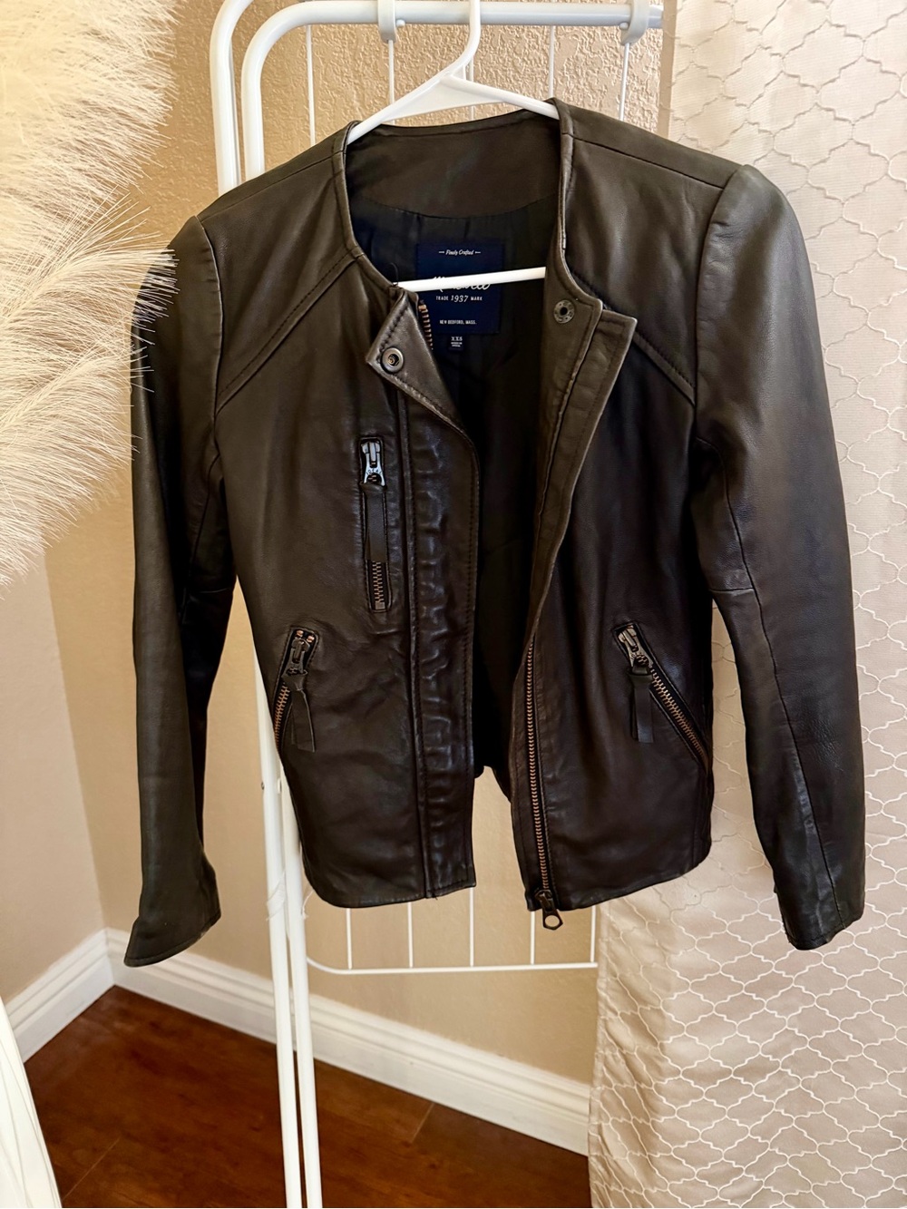 Madewell Classic Black Leather Moto Jacket - Women's